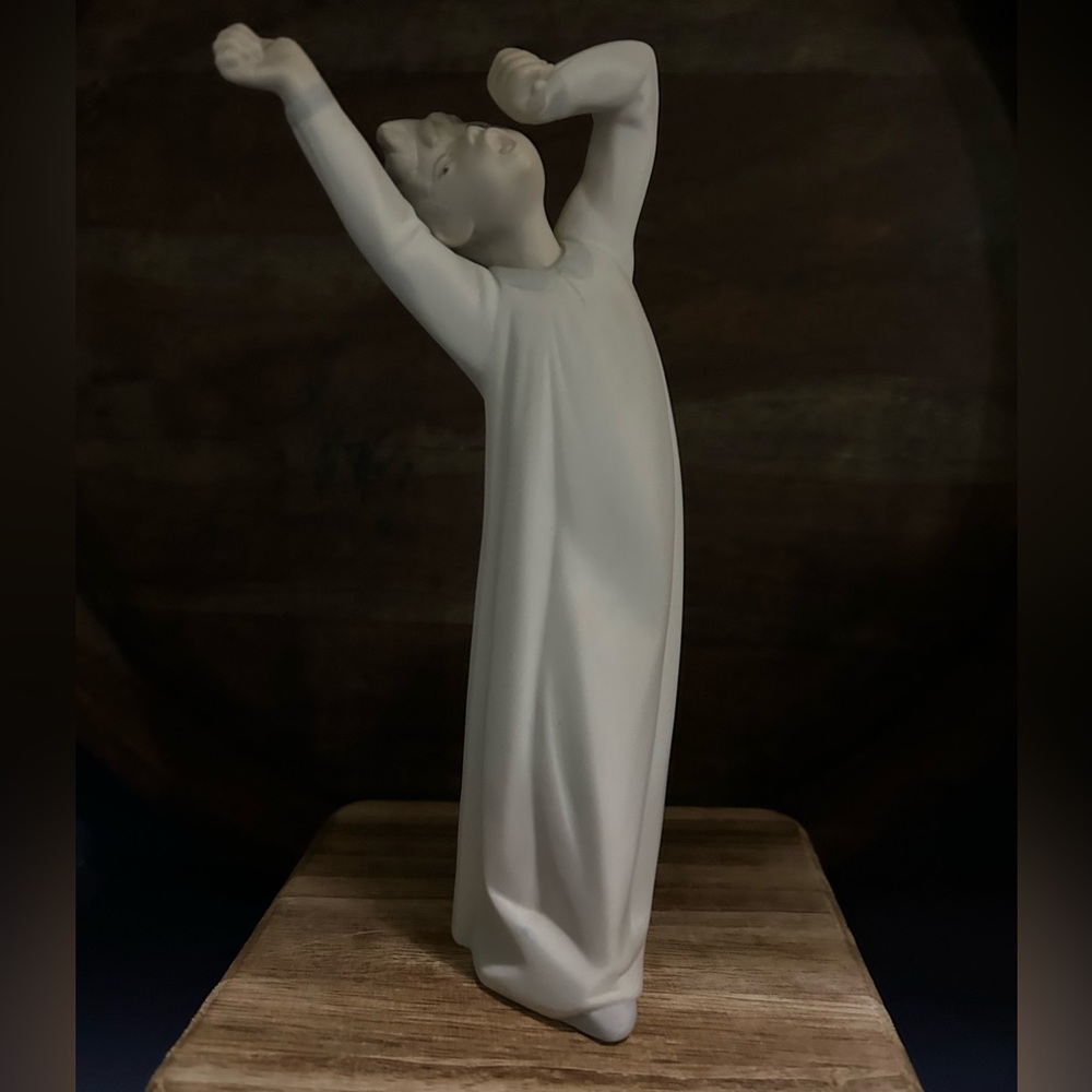 Llardro  Boy Yawning Figurine